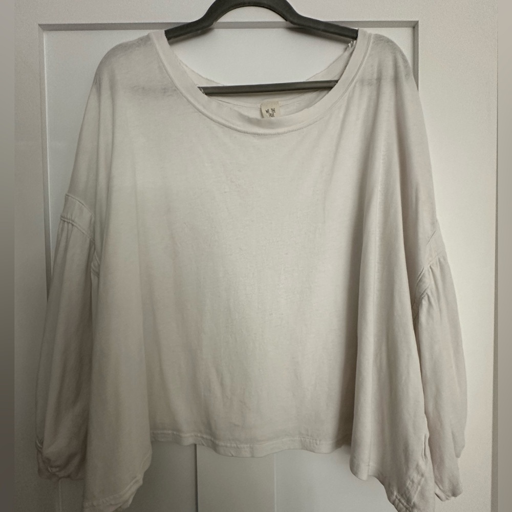 We the Free baggy 3/4 sleeve off white t-shirt